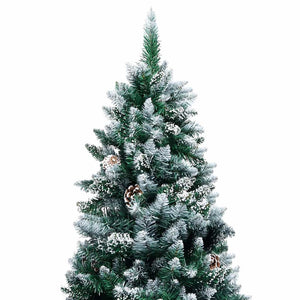 vidaXL Artificial Christmas Tree with 300 LED Lights with Stand Green 210 cm