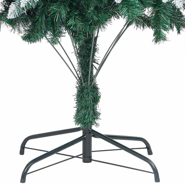 vidaXL Artificial Christmas Tree with 300 LED Lights with Stand Green 210 cm