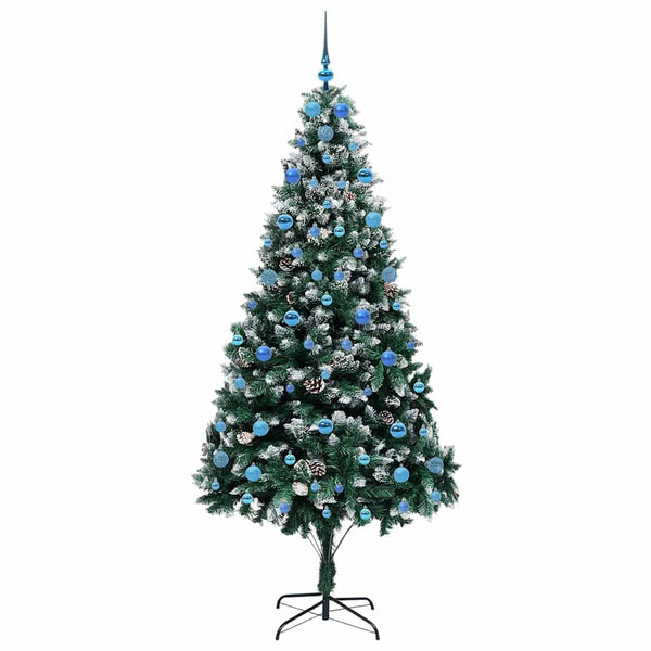 vidaXL Artificial Christmas Tree with 300 LED Lights with Stand Green 210 cm