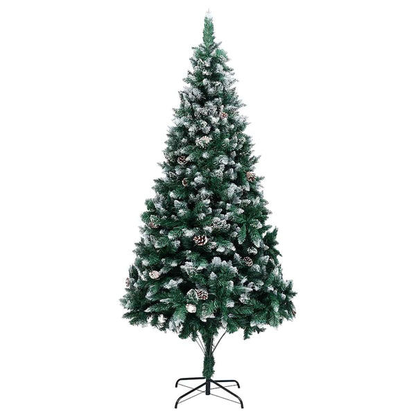 vidaXL Artificial Christmas Tree with 300 LED Lights with Stand Green 210 cm