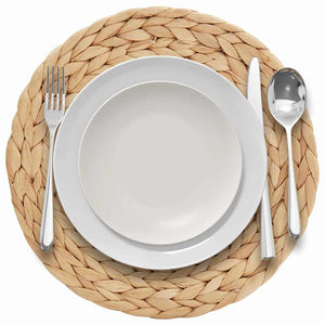 Runde Tischsets Wasserhyazinthe Natur 30cm - 10er Set