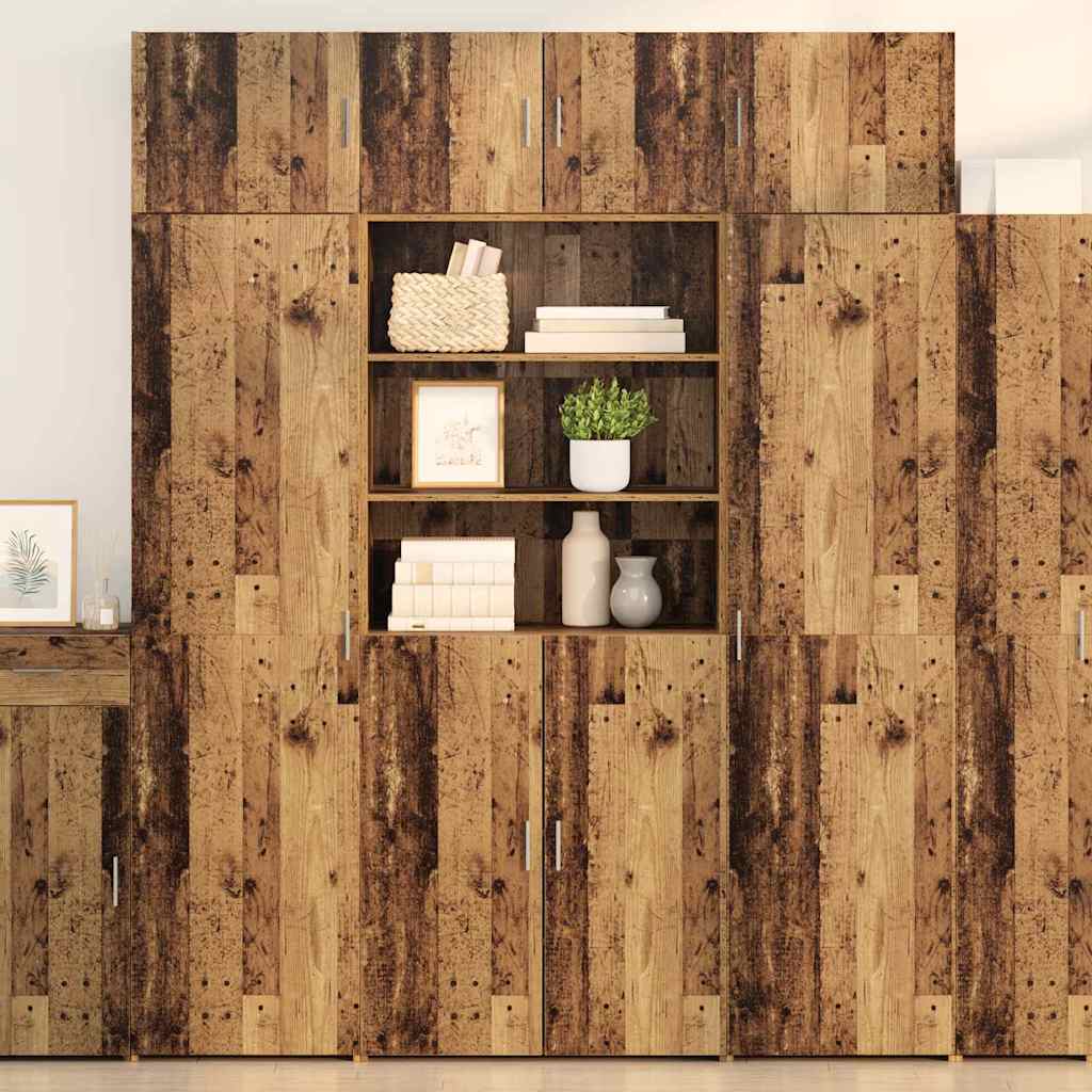 vidaXL Highboard Reclaimed Wood 80 x 42.5 x 185 cm Engineered Wood