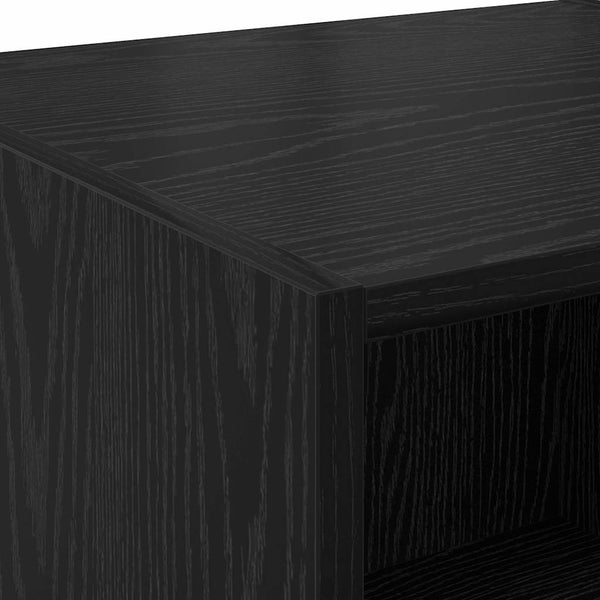 vidaXL Highboard Black Oak Look 80 x 42.5 x 185 cm Engineered Wood