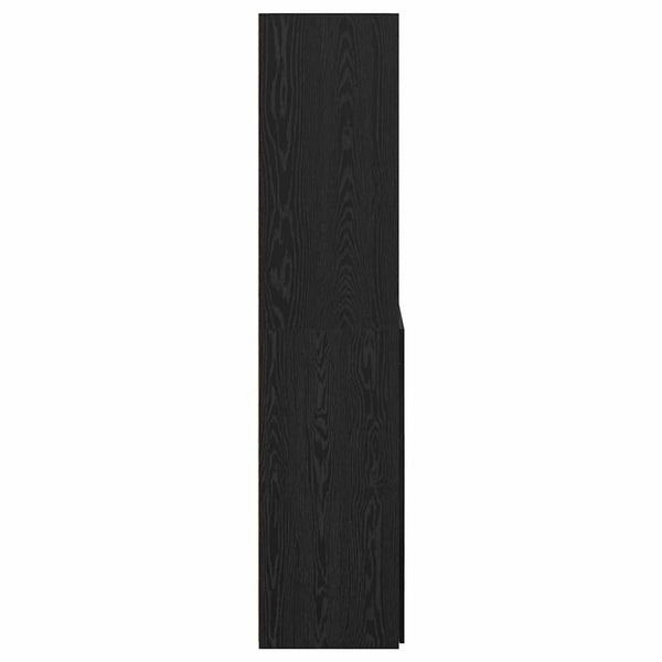 vidaXL Highboard Black Oak Look 80 x 42.5 x 185 cm Engineered Wood