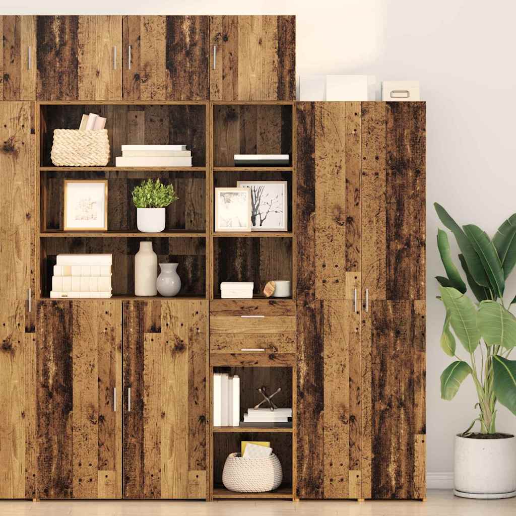 vidaXL Highboard Reclaimed Wood 40 x 42.5 x 185 cm Engineered Wood
