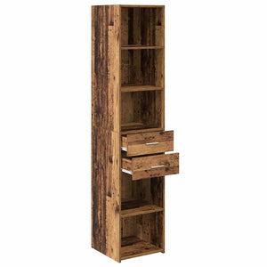vidaXL Highboard Reclaimed Wood 40 x 42.5 x 185 cm Engineered Wood