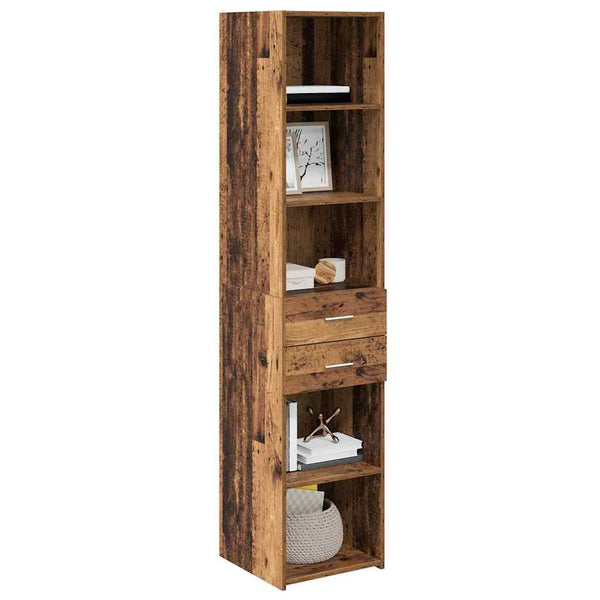 vidaXL Highboard Reclaimed Wood 40 x 42.5 x 185 cm Engineered Wood
