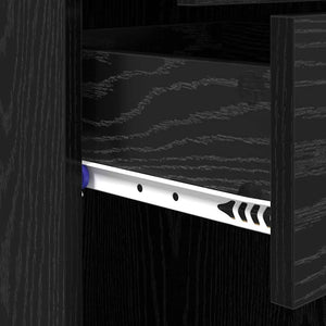 vidaXL Highboard Black Oak Look 40 x 42.5 x 185 cm Engineered Wood