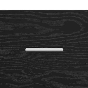 vidaXL Highboard Black Oak Look 40 x 42.5 x 185 cm Engineered Wood