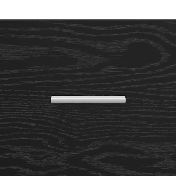 vidaXL Highboard Black Oak Look 40 x 42.5 x 185 cm Engineered Wood