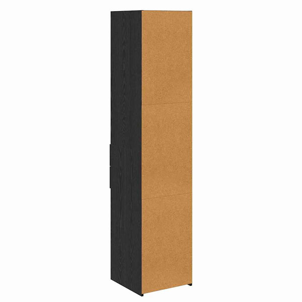 vidaXL Highboard Black Oak Look 40 x 42.5 x 185 cm Engineered Wood