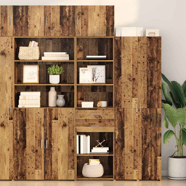 vidaXL Highboard Reclaimed Wood 50 x 42.5 x 185 cm Engineered Wood