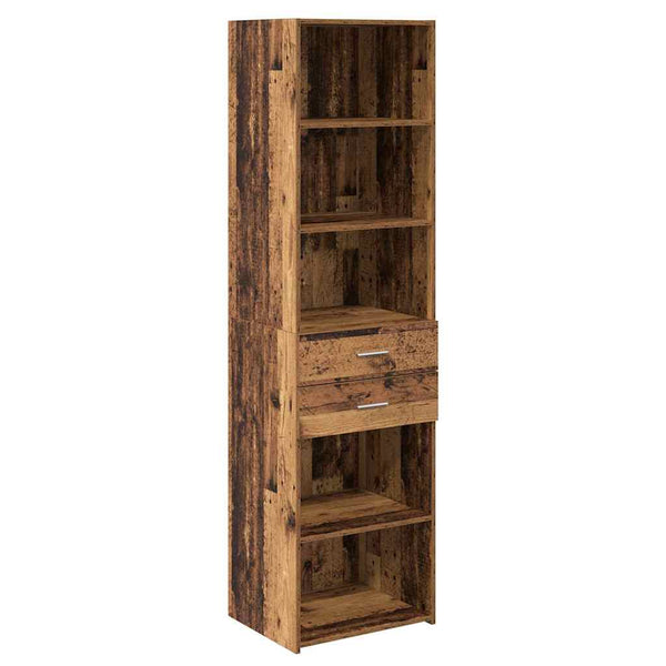 vidaXL Highboard Reclaimed Wood 50 x 42.5 x 185 cm Engineered Wood