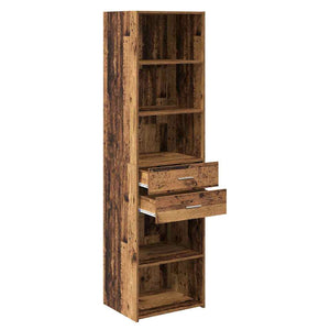 vidaXL Highboard Reclaimed Wood 50 x 42.5 x 185 cm Engineered Wood