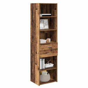 vidaXL Highboard Reclaimed Wood 50 x 42.5 x 185 cm Engineered Wood