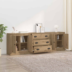 vidaXL Sideboards 3 pcs Artisan Oak 210 x 35.5 x 67.5 cm