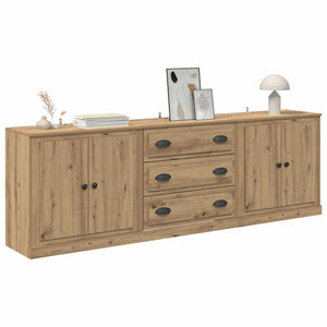 vidaXL Sideboards 3 pcs Artisan Oak 210 x 35.5 x 67.5 cm