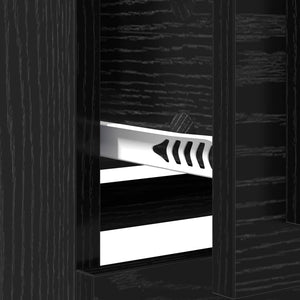 vidaXL Sideboards 3 pcs Black Oak 210 x 35.5 x 67.5 cm