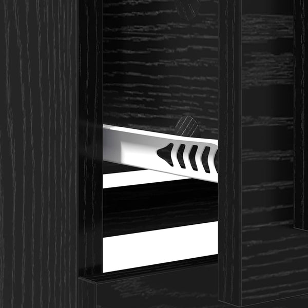 vidaXL Sideboards 3 pcs Black Oak 210 x 35.5 x 67.5 cm