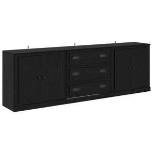 vidaXL Sideboards 3 pcs Black Oak 210 x 35.5 x 67.5 cm