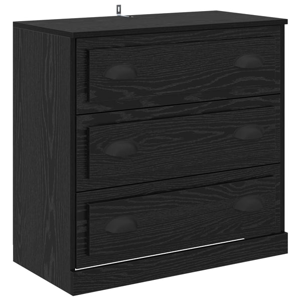 vidaXL Sideboards 3 pcs Black Oak 210 x 35.5 x 67.5 cm