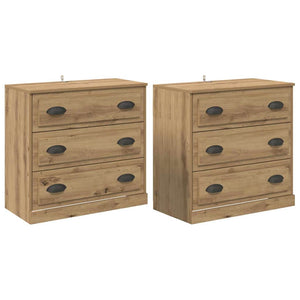 vidaXL Sideboards 2 pcs Artisan Oak 70 x 35.5 x 67.5 cm