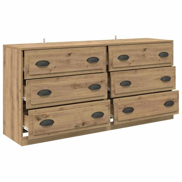 vidaXL Sideboards 2 pcs Artisan Oak 70 x 35.5 x 67.5 cm