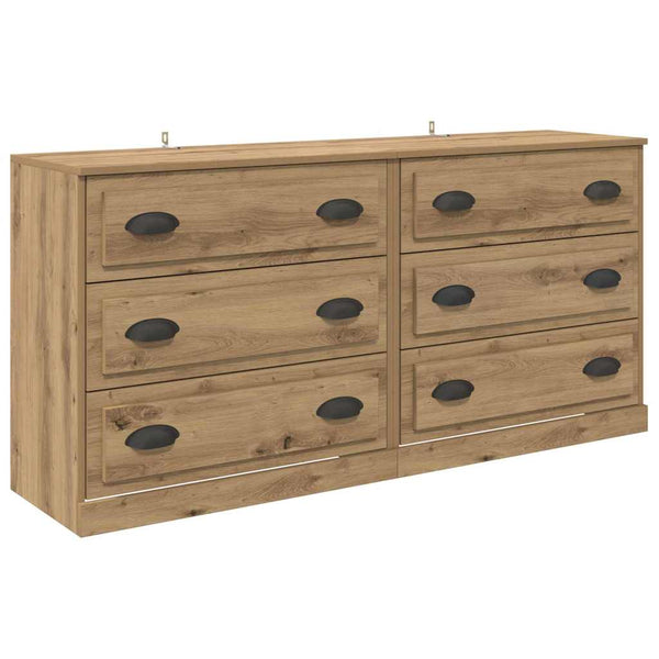 vidaXL Sideboards 2 pcs Artisan Oak 70 x 35.5 x 67.5 cm