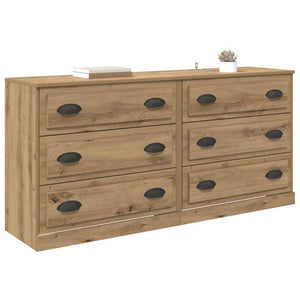 vidaXL Sideboards 2 pcs Artisan Oak 70 x 35.5 x 67.5 cm
