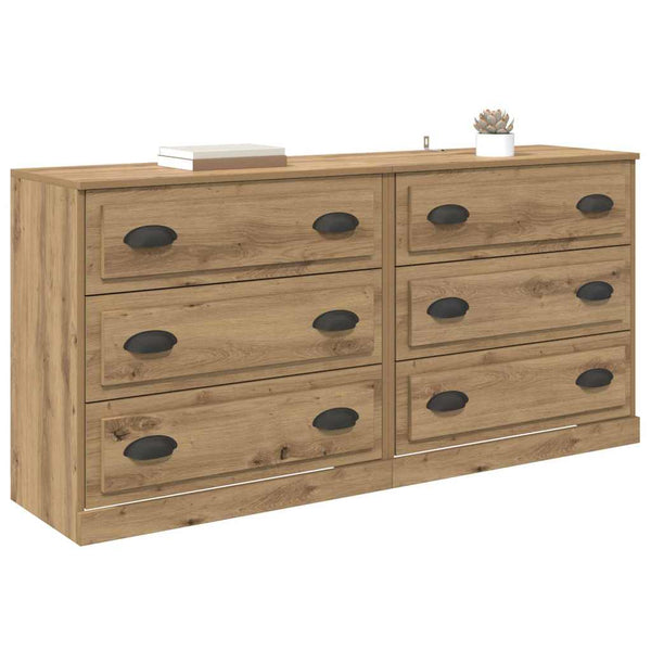 vidaXL Sideboards 2 pcs Artisan Oak 70 x 35.5 x 67.5 cm