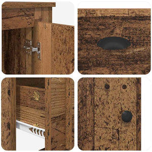 vidaXL Sideboard with Drawers 3 pcs Reclaimed Wood Engineered Wood
