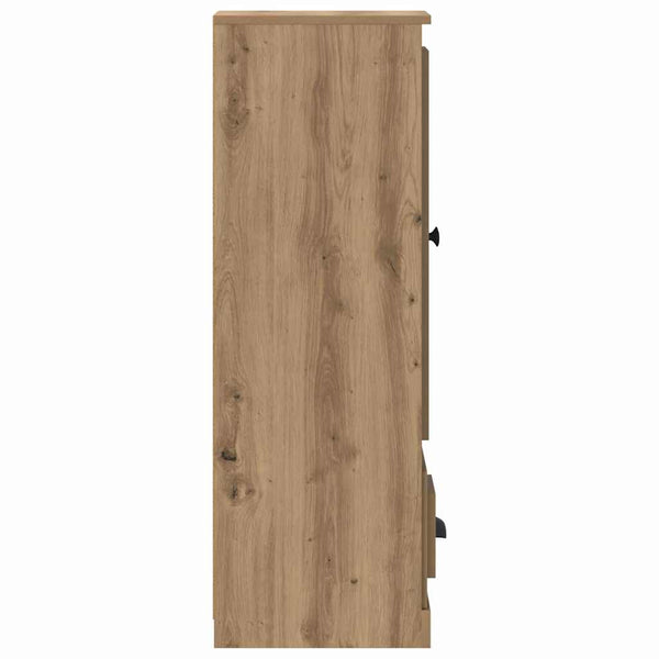 vidaXL Highboard with Drawers 3 pcs Engineered Wood Artisan Oak