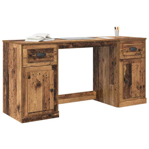 vidaXL Desk with Cabinet and Door Reclaimed Wood 154.5 x 50 x 75 cm