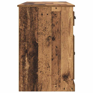 vidaXL Desk with Cabinet and Door Reclaimed Wood 154.5 x 50 x 75 cm