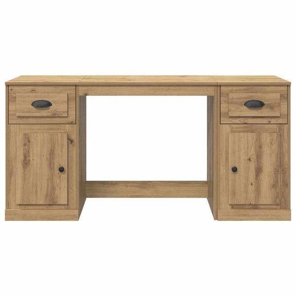 vidaXL Desk with Cabinet Artisan Oak 154.5 x 50 x 75 cm