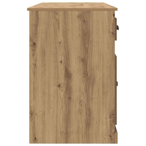 vidaXL Desk with Cabinet Artisan Oak 154.5 x 50 x 75 cm
