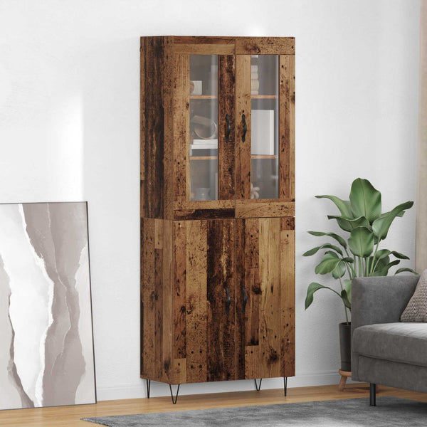 vidaXL Highboard Reclaimed Wood 69.5 x 34 x 180 cm Engineered Wood