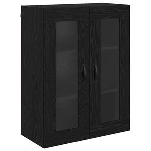 vidaXL Highboard White and Black Oak 69.5 x 34 x 180 cm