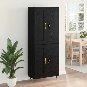 vidaXL Highboard Black Oak Look 69.5 x 34 x 90 cm Engineered Wood