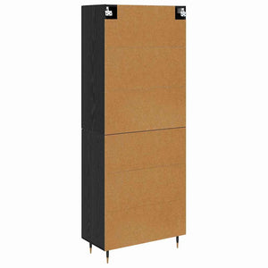 vidaXL Highboard Black Oak Look 69.5 x 34 x 90 cm Engineered Wood