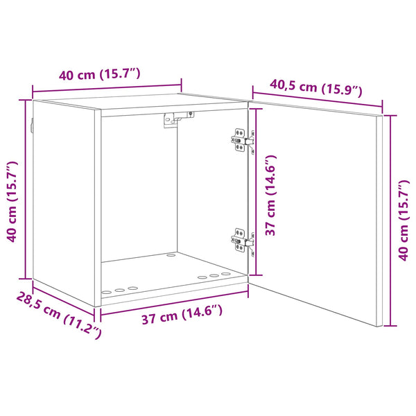 vidaXL TV Cabinets Wall-Mounted 4 pcs Reclaimed Wood Engineered Wood