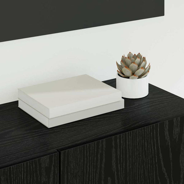 vidaXL TV Cabinets 4 pcs Black Oak Look Engineered Wood