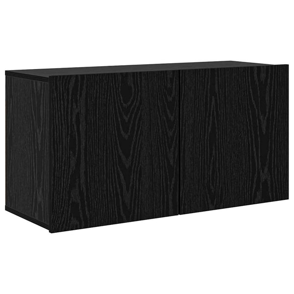 vidaXL TV Cabinets 4 pcs Black Oak Look Engineered Wood