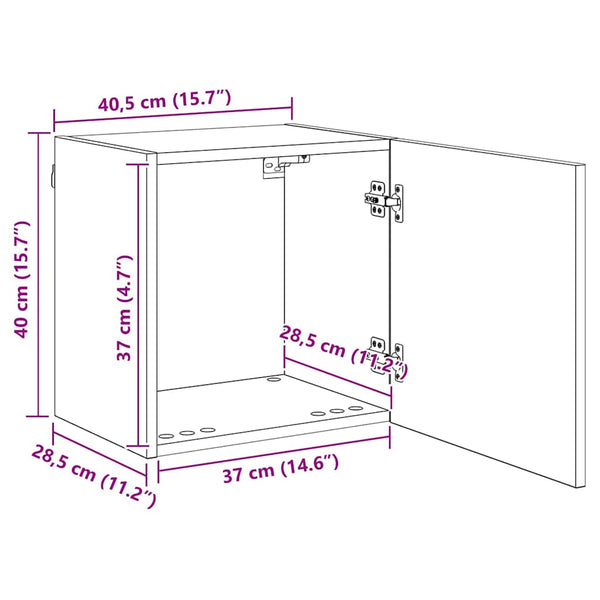 vidaXL TV Cabinets 4 pcs Black Oak Look Engineered Wood