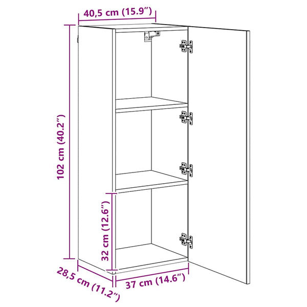 vidaXL TV Cabinets 4 pcs Black Oak Look Engineered Wood