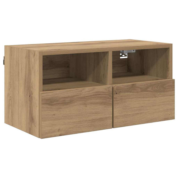 vidaXL TV Wall Units 4 pcs Engineered Wood Artisan Oak
