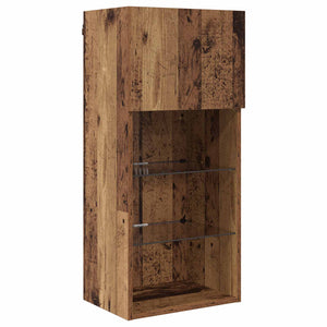 vidaXL TV Wall Units 6 pcs Black Oak-Look Engineered Wood