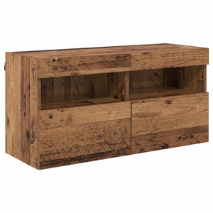 vidaXL TV Wall Units 6 pcs Black Oak-Look Engineered Wood
