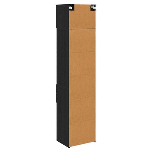 vidaXL Highboard Black Oak Look 50 x 42.5 x 225 cm Engineered Wood