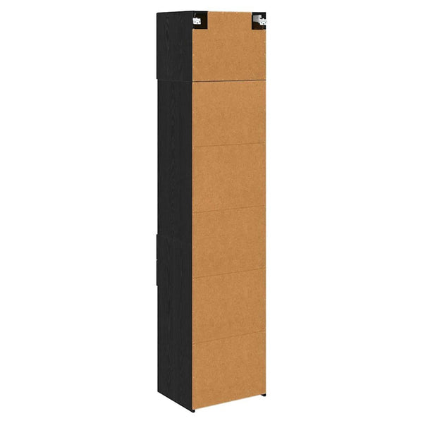 vidaXL Highboard Black Oak Look 50 x 42.5 x 225 cm Engineered Wood